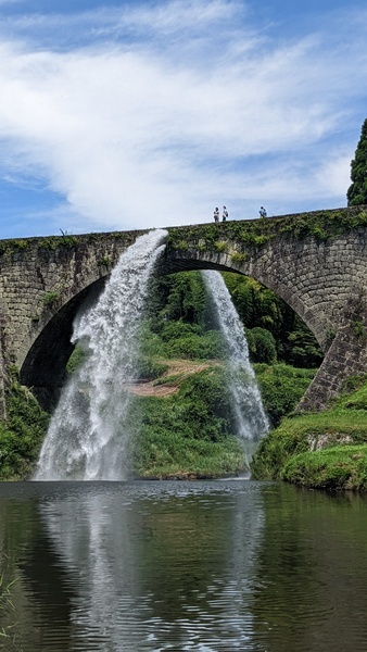 Tsujun bridge while diverting water