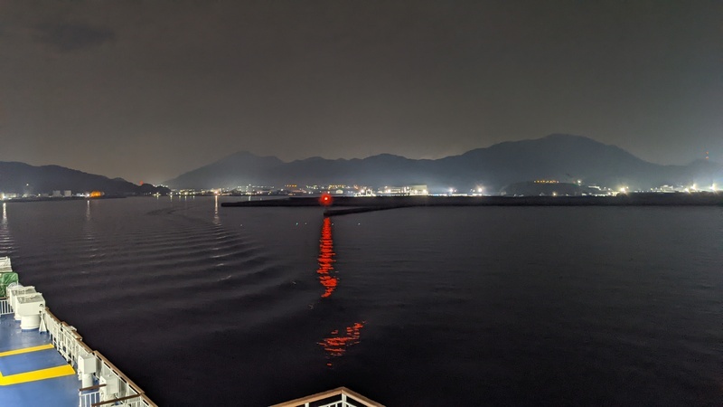 night view on Kitakyushu coast